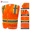 China Wholesale Industrial Class 2 High Visibility Safety Equipment Working Reflective Vest Hi Vis Rescue Vest Yellow Orange